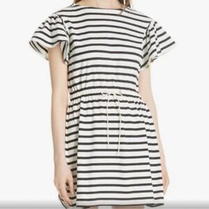 Kate spade black and cream /white drawstring dress
